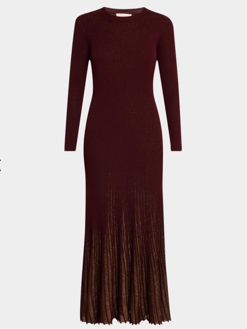 Ulla Johnson Mila Shimmer Ribbed Maxi Sweater Dress Size Small